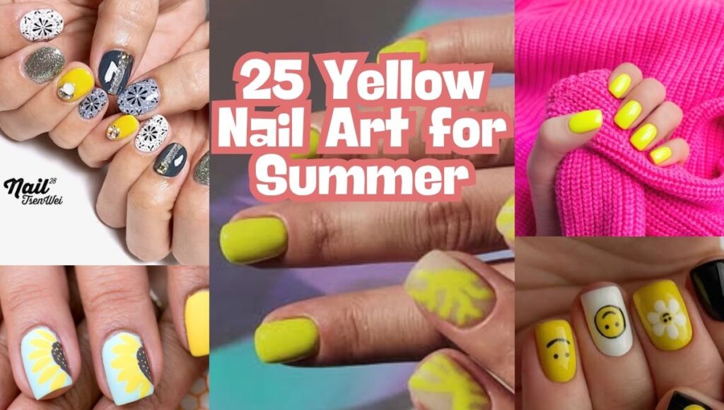 Yellow Nail Art for Summer