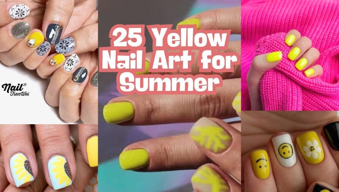 Yellow Nail Art for Summer