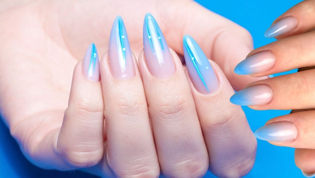 Viral Alice Blue Nails Design for September